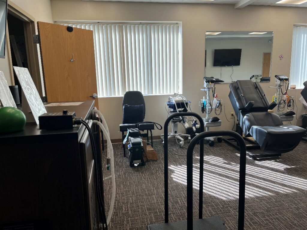 Patient waiting area at Twin Cities Chiropractic Spine and Injury Center